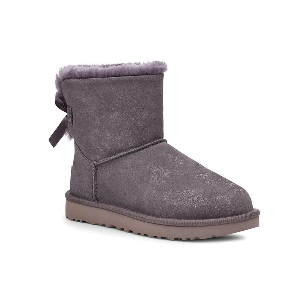 (WMNS) UGG Mini Bailey Bow II Shimmer Fleece Lined Purple Women's 1112533-NHT