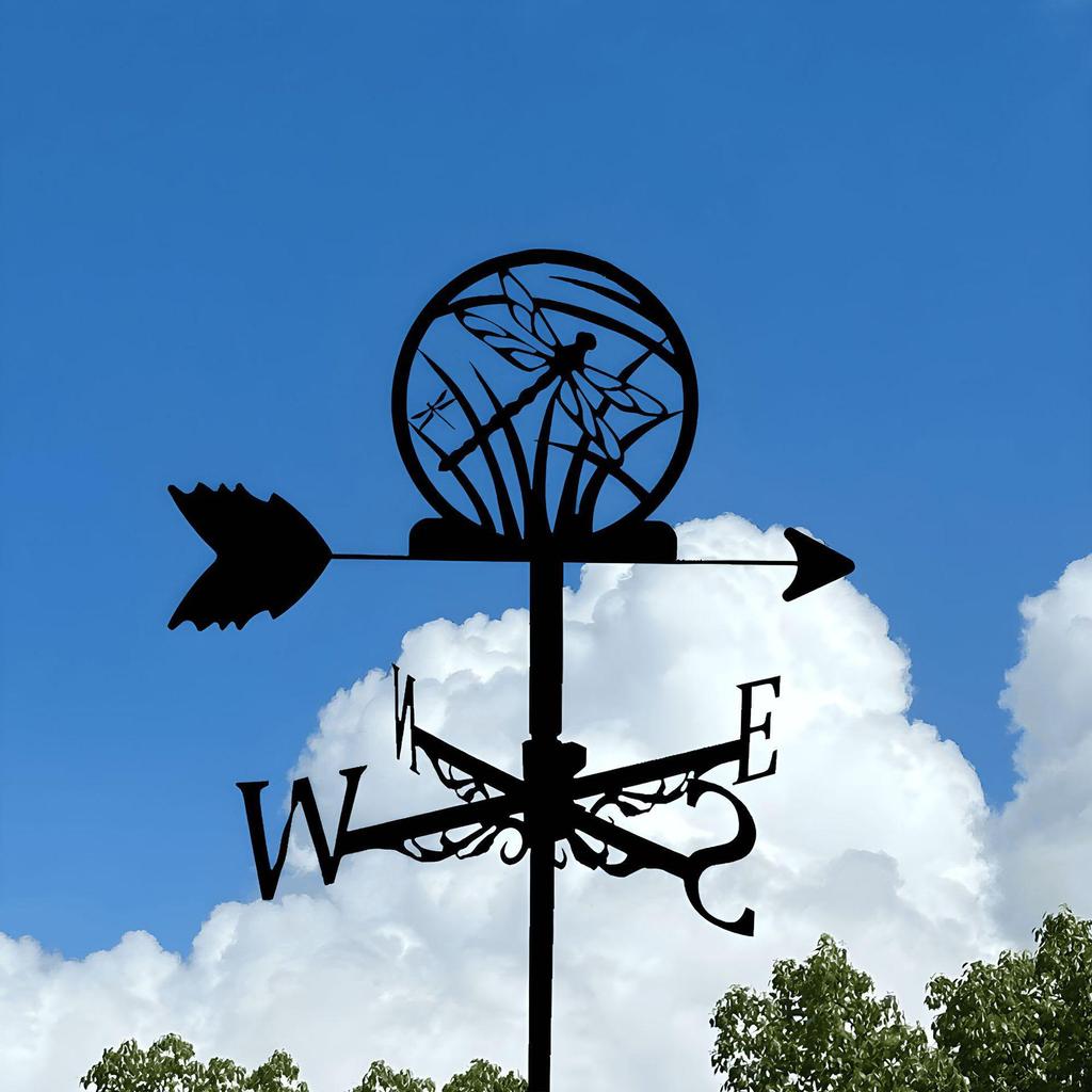 Decorative Iron Weather Vane - Outdoor Metal Roof Ornament