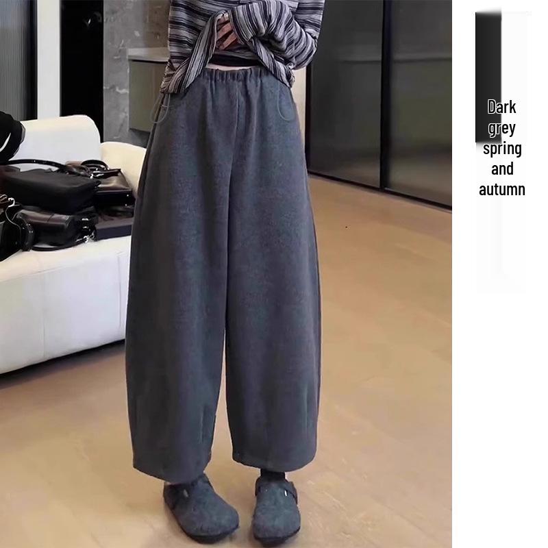 

Velvet Maternity Wide-Leg Wool Pants: Autumn/Winter Casual Fashion 3XL