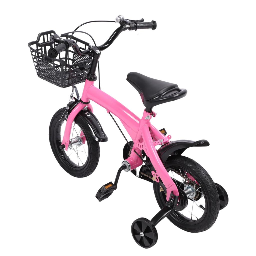 Rowerek dla malucha 12 cali Kolor różowy Regulowana wysokość siedziska i kierownicy 3 10 lat Rowerek treningowy dla dzieci do użytku na zewnątrz