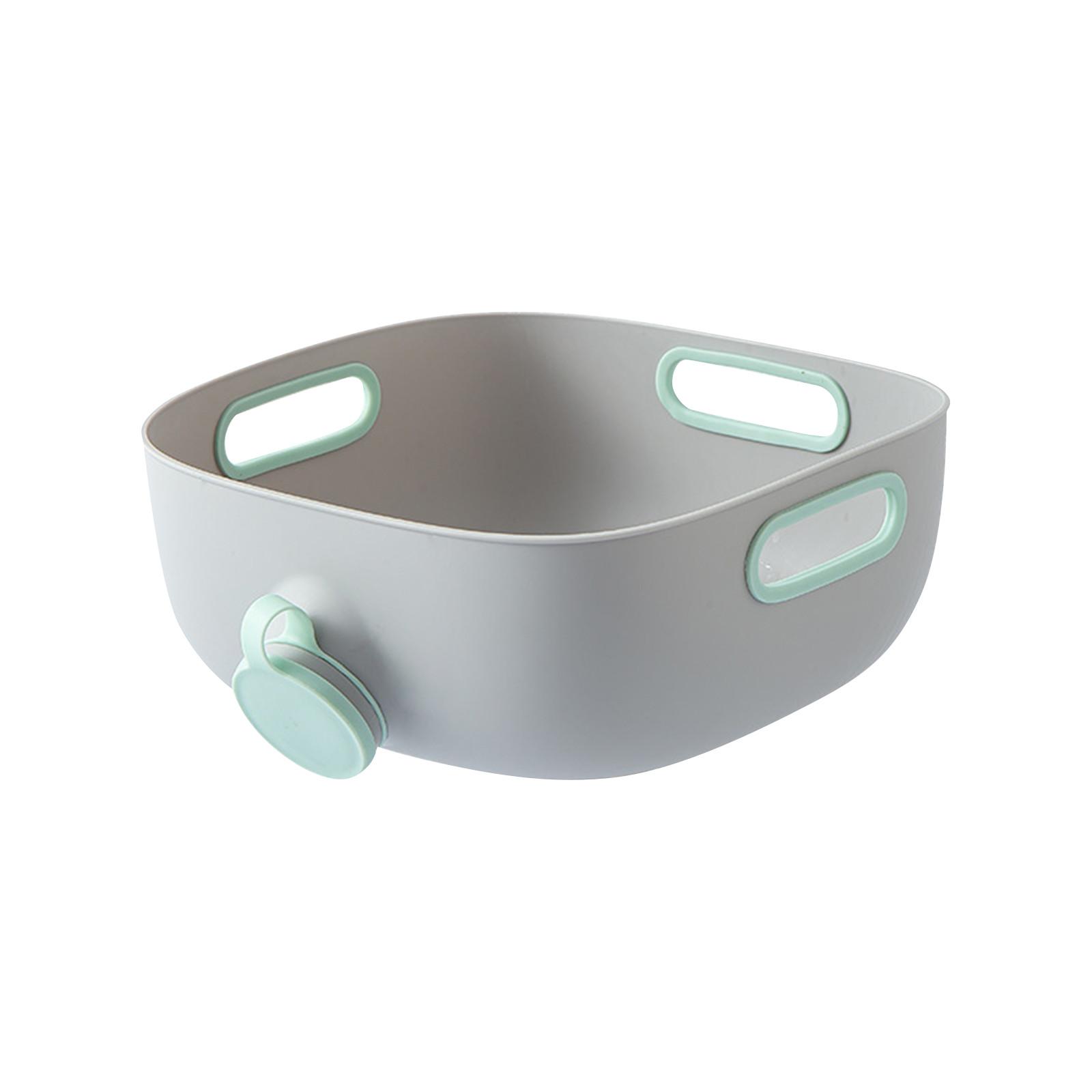 

Многофункциональная сливная корзина, раковина для мытья овощей, чаша для мытья риса, нескользящая корзина для мытья фруктов большой емкости для кухни One Size зелёный