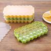37 Cavity Honeycomb Ice Tray BPA-Free Slow-Melt Reusable Small Ice Mold with Lid Easy Release Silicone Ice Cube Maker for Freezer