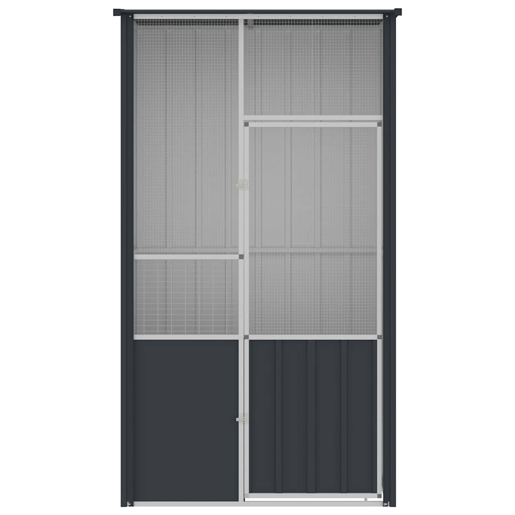 Vidaxl Aviary, Anthracite, 115X78X200 Cm, Galvanized Steel