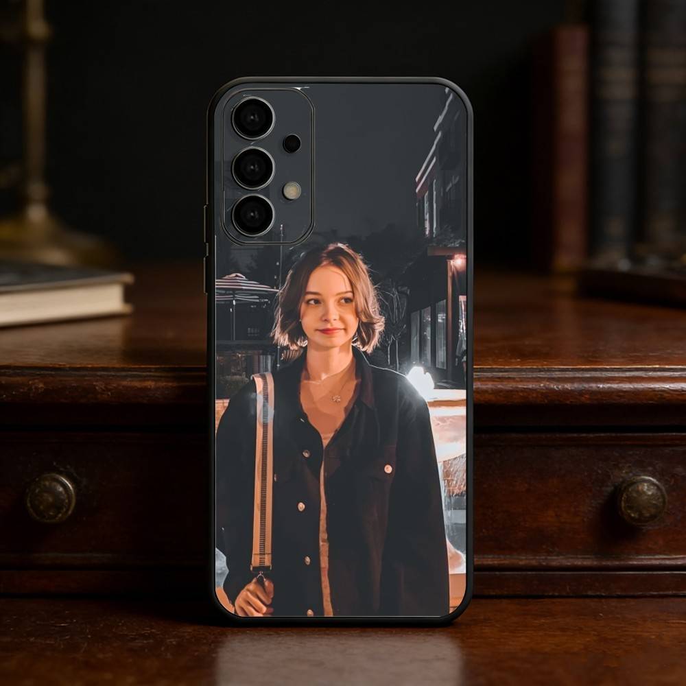 Lovely E-Emma Actor M-Myers Phone Case For Samsung S25,24,23,22,30,21,10,9,Ultra,Plus,Lite Soft Black Case