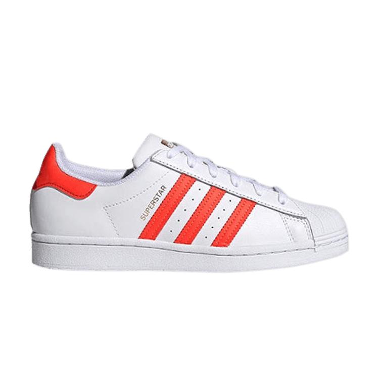 

Adidas Superstar White Scarlet Женские кроссовки Cloud-White Solar-Red FX5963