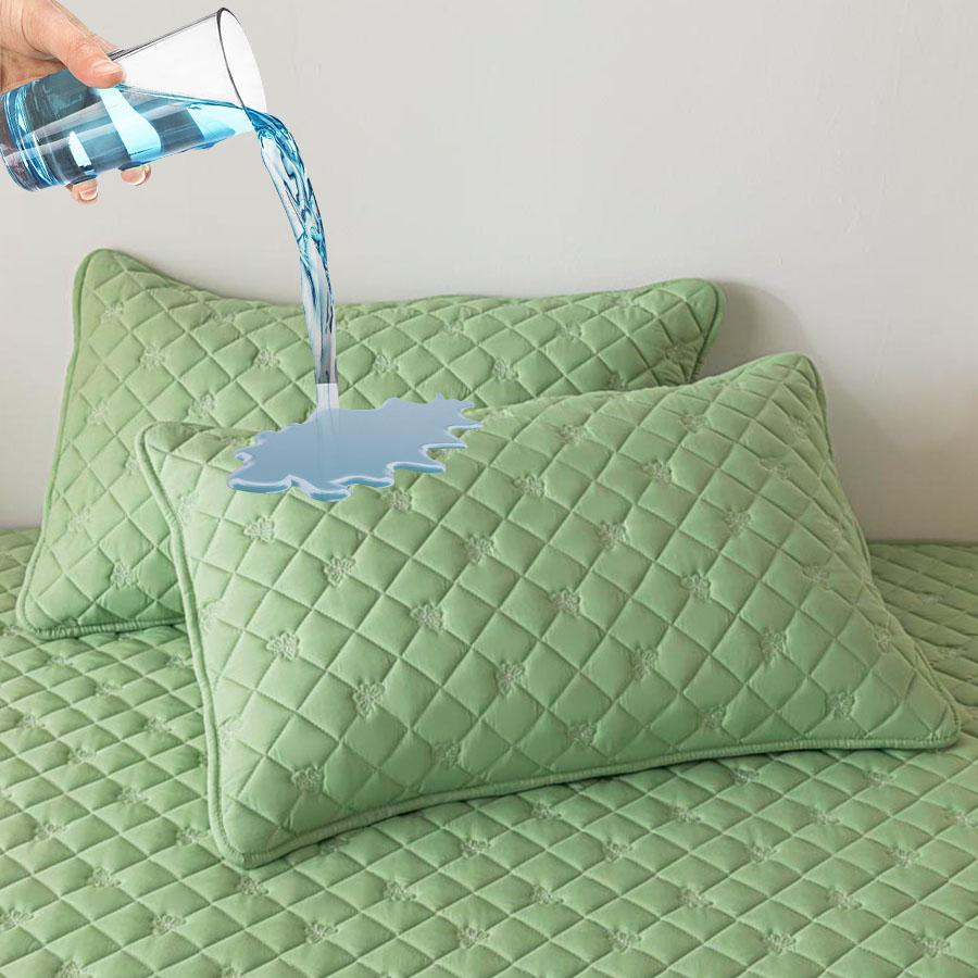 3D Thickened 100% Waterproof Mattress Cover, Bed Sheet Mattress Protector, Soft And Breathable Bed Sheet, Pillowcase Gray/White