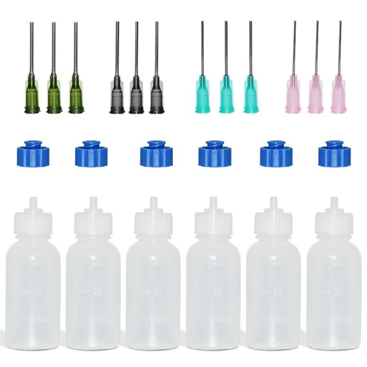 

1Set 30ml Plastic Glues Bottle with Precisions Needle for Computer Cleaning 1