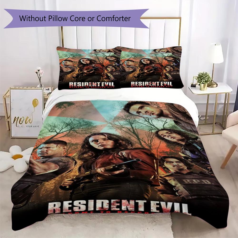 The Sci-fi Game Resident Evil Umbrella Corporation Offers Soft and Comfortable Bedding Covers and Pillowcases for Home Use (without Core) K1