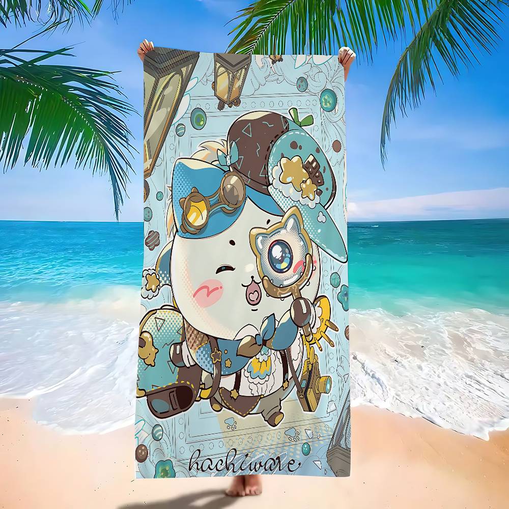 Cute Kawaii C-chii-kawaS Bath Towel Microfiber Soft Water Absorbing Breathable For Girl Kids Decorative Cartoon Beach Towel