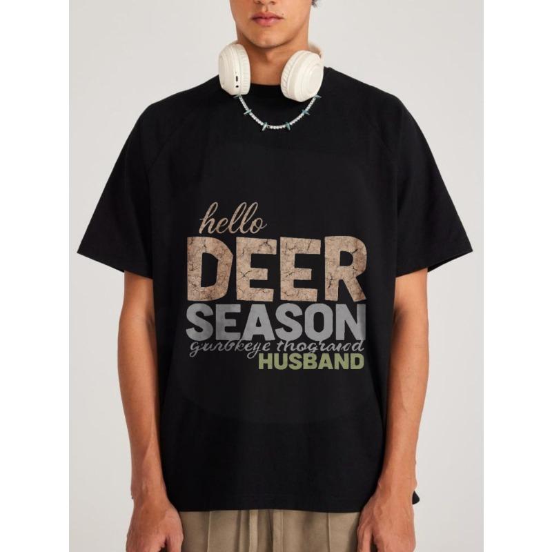 

Белая футболка Hello Deer Season Gunthorpe Thogarod Принт для мужа Охота На открытом воздухе Повседневная одежда для мужчин XXXXL чёрный
