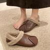 Fashion Winter Women Fur Shoes Indoor Outdoor Warmth Anti-slip Comfort Thick Sole Casual Home Mary Janes Shoes Women Snow Boots