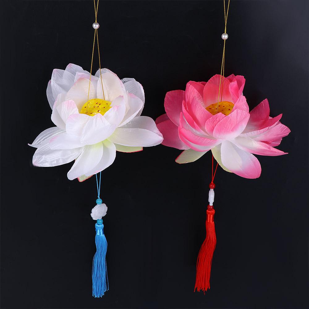 Leuchtende Chinesische Tragbare Festival Laterne Lotus LED Laterne Lotuslicht Mondfest Laterne