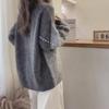 European Diamond Check Raccoon Fleece Sweater for Women - Autumn 2024 Collection, Loose Fit, Versatile and Trendy.
