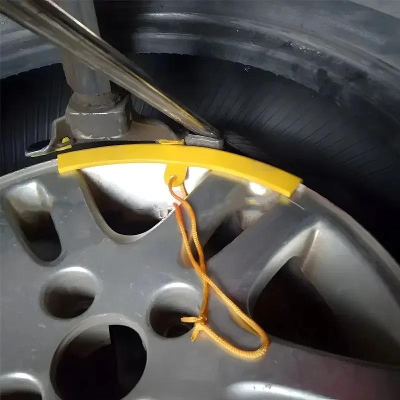 Yellow Car Motorcycle Wheel Guard Rim Protectors Bicycle Car Wheel Rim Protector Tyre Changer Guard Tire Change Protection Tool