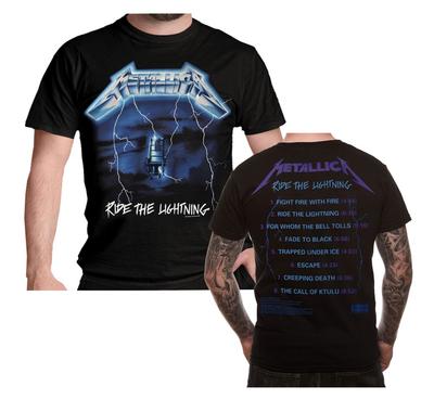 Tričko Metallica Ride The Lightning Skladby Licencované Kovové Tričko