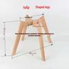 Sgabello da Bar e Gambe per Sedia in Legno di Faggio - Accessori per Mobili in Legno Massello per Fioriere