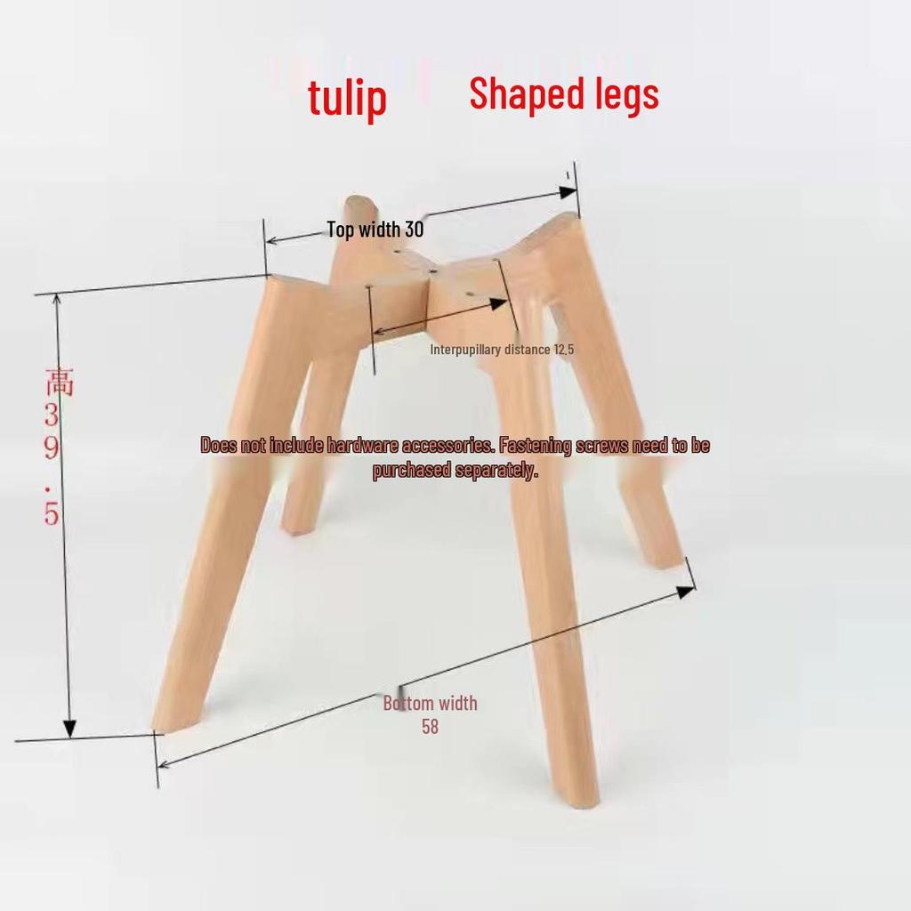 Sgabello da Bar e Gambe per Sedia in Legno di Faggio - Accessori per Mobili in Legno Massello per Fioriere