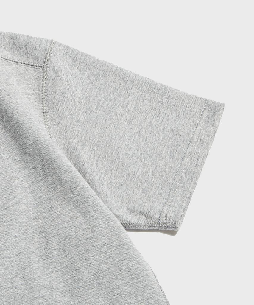 Beulonseun 10.6 Oz Cotton Short Sleeve Henley Tee Gray