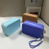 Solid Color Silicone Square Coin Purse Mini Small Item Bag Lipstick Cosmetic Bag Data Cable Storage Bag Women Wallet