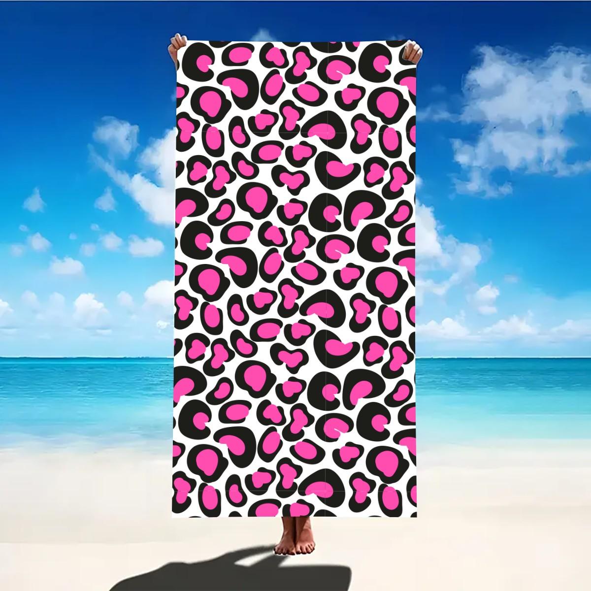 

Пляжное полотенце с красочным крапчатым декором, большое, из микрофибры, ультрамягкое, быстросохнущее, для купания, легкое, для путешествий, кемпинга 70x140cm