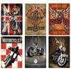 Signs Vintage Shabby Metal Tin Sign Motorcycle Rider Poster Art Tinplate Plaques Garage Motor Club Decor Painting Art Wall Plate
