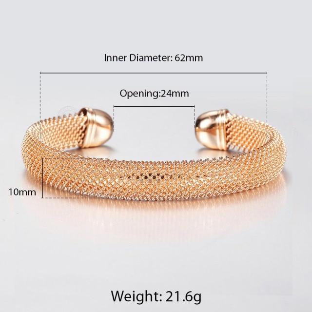 10MM 12MM Big Wide For Women Men Bracelet 585 Rose Gold Color Double Weaving Rolo Cable Curb Link Catenary Chain Jewelry CBB01