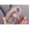 Girls Single Shoes Spring Autumn Pearl Rhinestone Bow Dance Performance Shoes Half Sandals for Little and Middle Kid