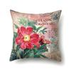 Polyester Pillowcase Automobile Decoration Retro Print Pillowcase Waist Cushion Cover Tower Bedside Cushion Cover