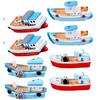 8 Pcs Mediterranean Fishing Boat Miniature Ornament Resin Model Decor Accessories Marine Decoration Sea Christmas Ship