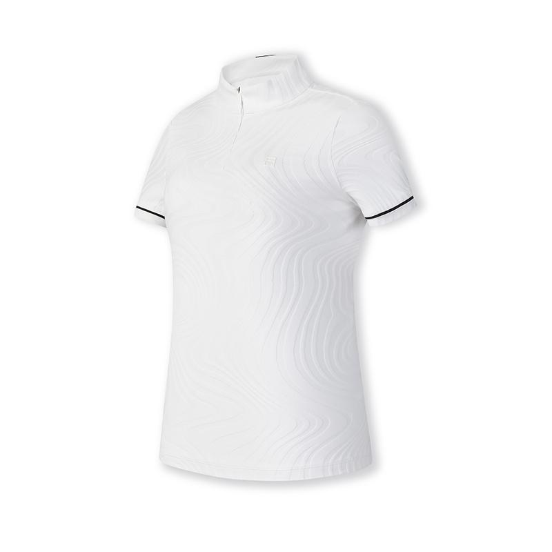 FILA Golf Series Casual Fashion Breathable Short Sleeve T-Shirt Women Tops Jade-White A11W515102F-WT