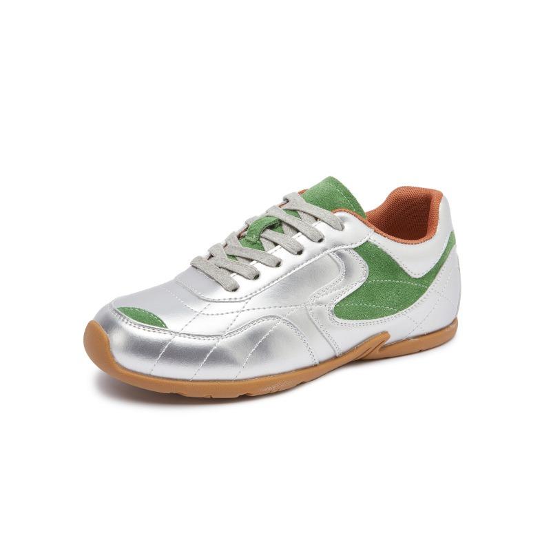 New leather autumn flat sneakers women's casual versatile shoes children's retro