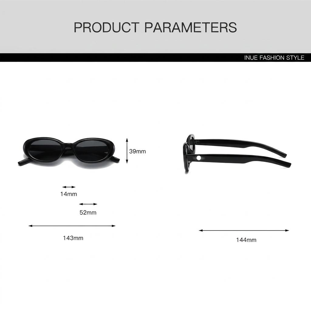Retro Oval Small Frame Sunglasses UV400 Sun Protection Fashion Shades for Women Men Outdoor Driving Daily Wear