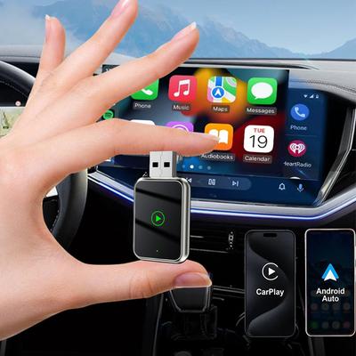 2 in 1 Kabelloser CarPlay Android Auto Adapter CarPlay AI Box Auto Connect Kabelloser CarPlay Adapter für Werkseitig Verkabelte CarPlay Autos