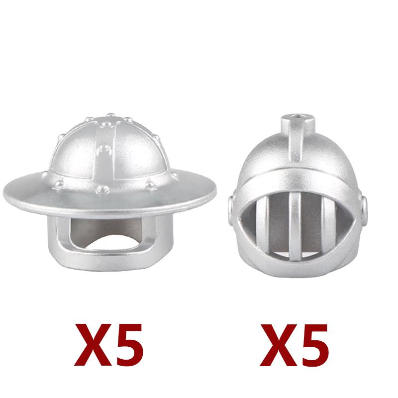 MOC Baustein Mittelalter Ritter Römischer Soldat Zubehör Helm Kopfbedeckung Flammenfeder Schwarzer Adler Schild König Umhang Ziegelstein Spielzeug