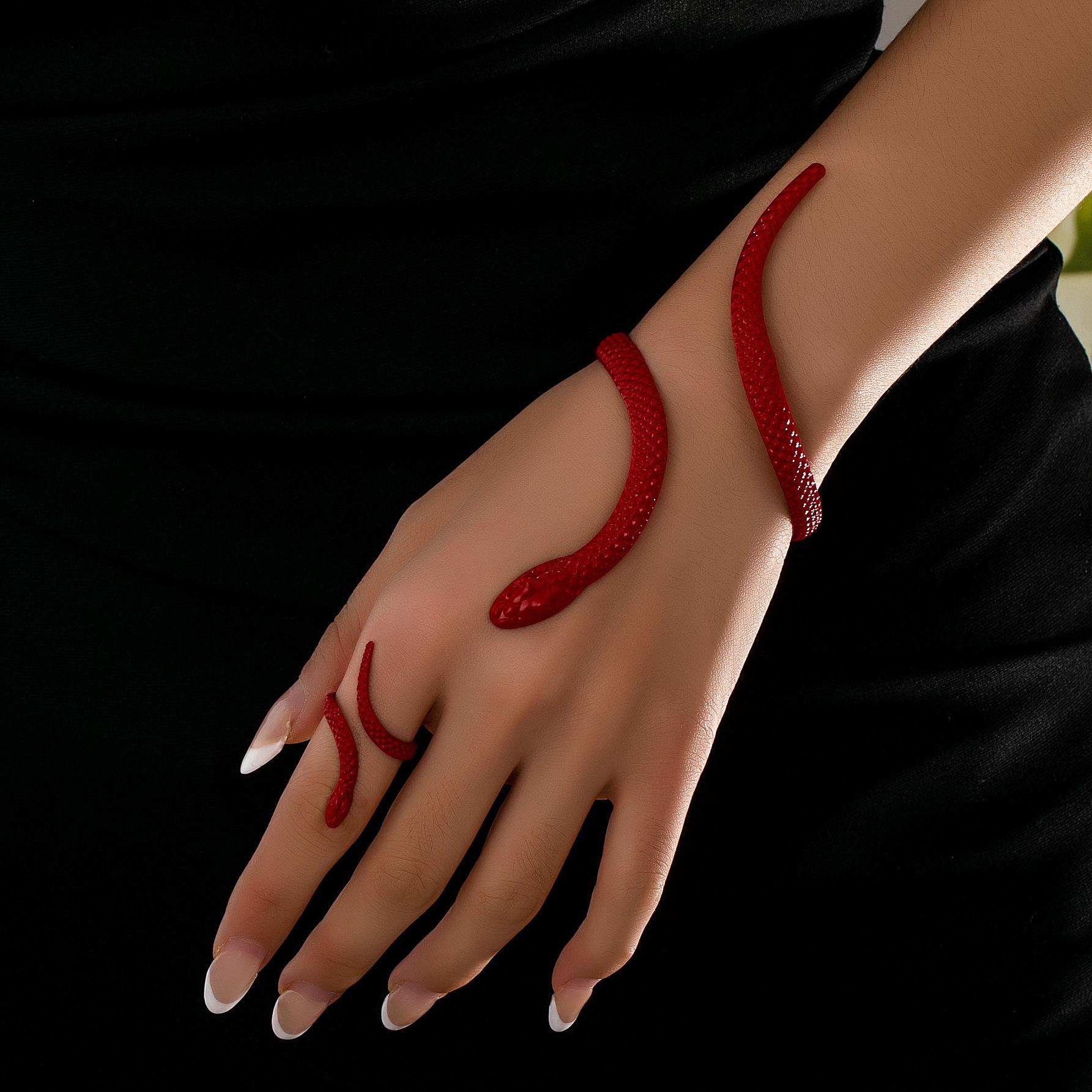 Элегантный летний преувеличенный универсальный женский ювелирный набор: ожерелье и серьги красный