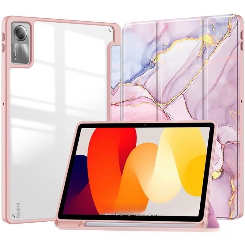 Kompatibilní s lenovo xiaoxin Pad 2024 TB331 Tab M11 TB330 Pouzdro na tablet Akrylové Průhledné Skládací Odolné proti pádu Kožený kryt