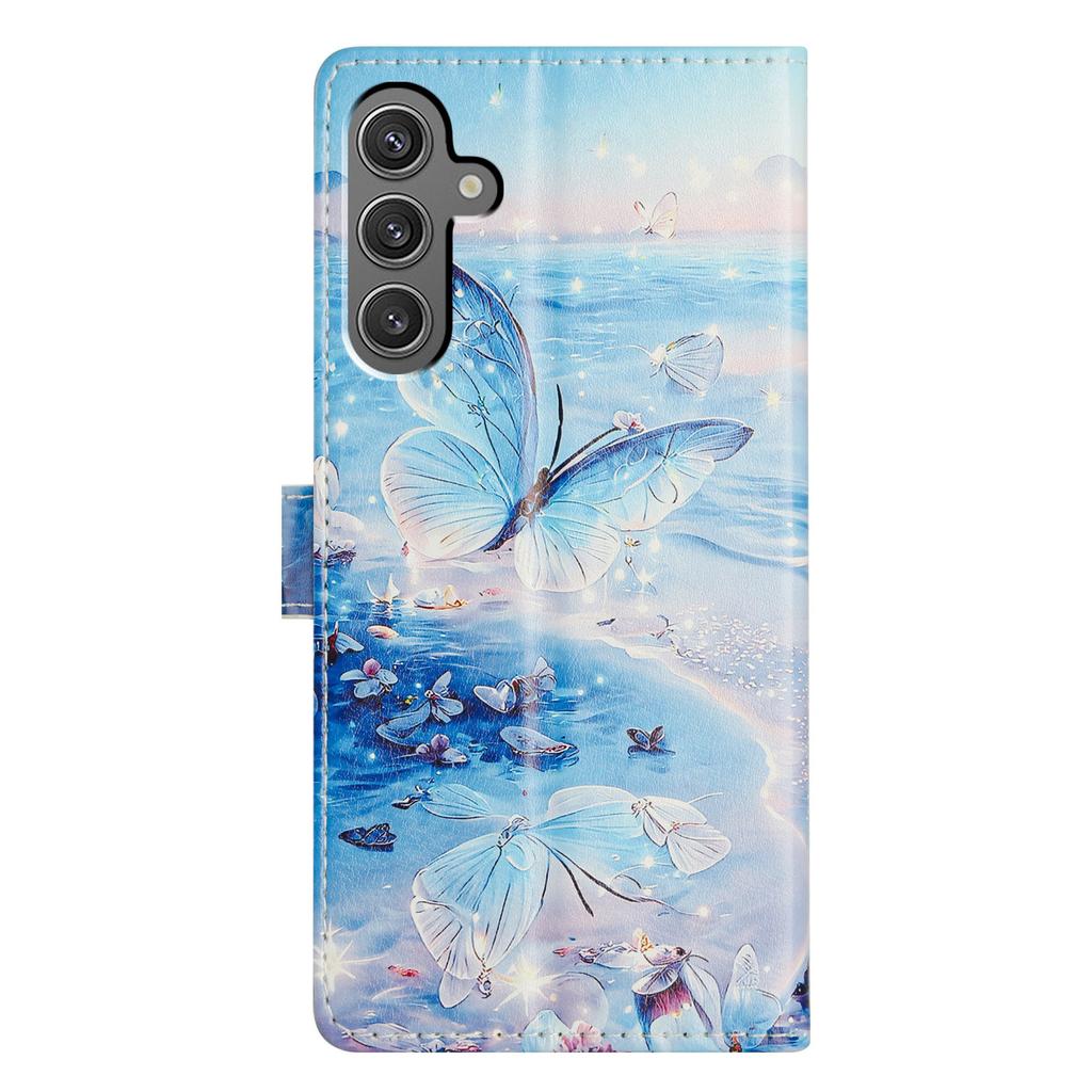 For Samsung Galaxy A35 5G Wallet Phone Case PU Leather Flip Cover with Stand Card Holder Painted Design