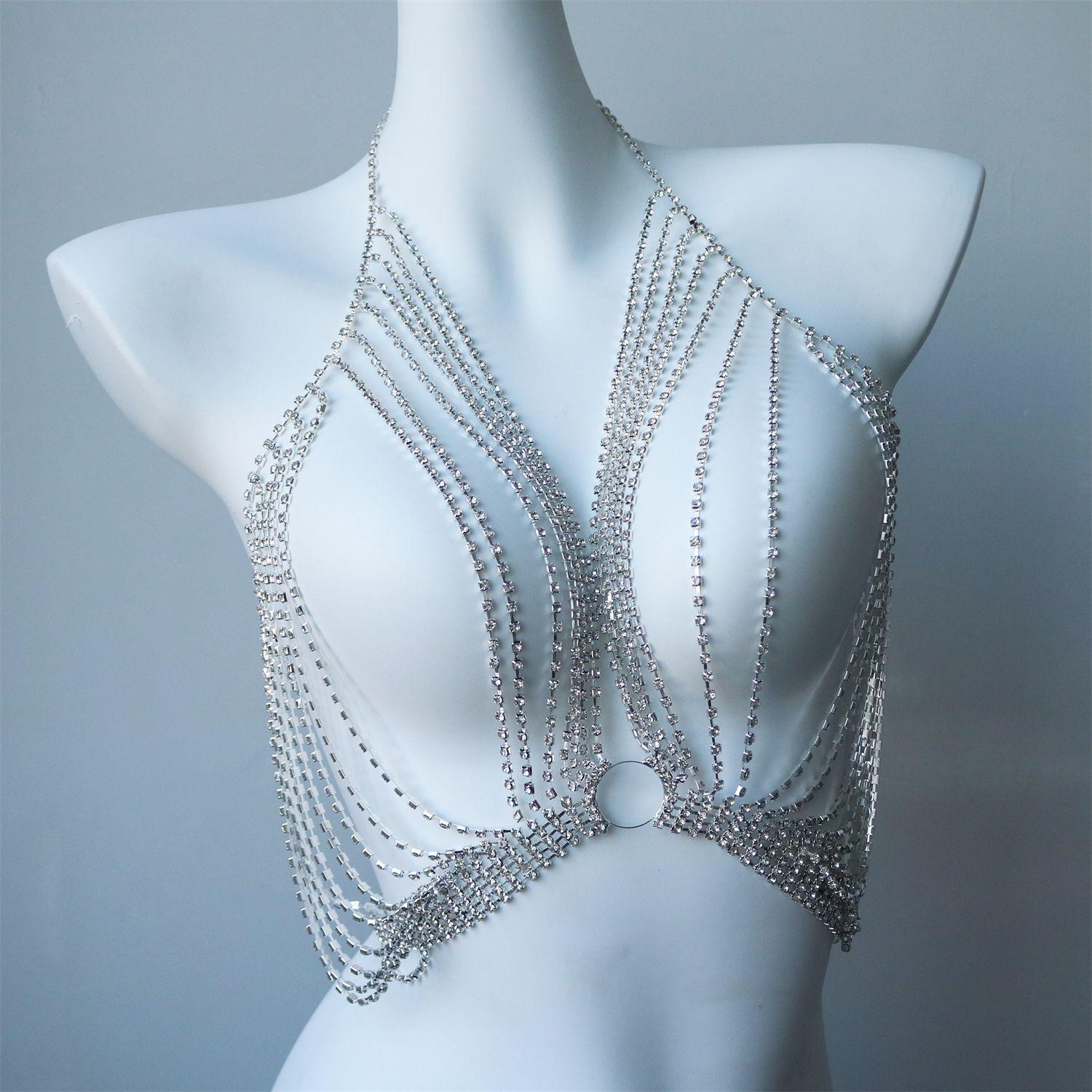 European And American Fashion Bra Chain, Summer Beach Ladies Sexy Bikini Wear Jewelry Accessories