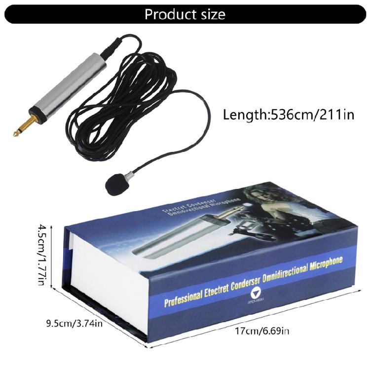 Clip-on Mic Microphone Wire Lavalier Microphone Replacement Pickup Microphone For Trumpet Sax Violin Musical Instrument