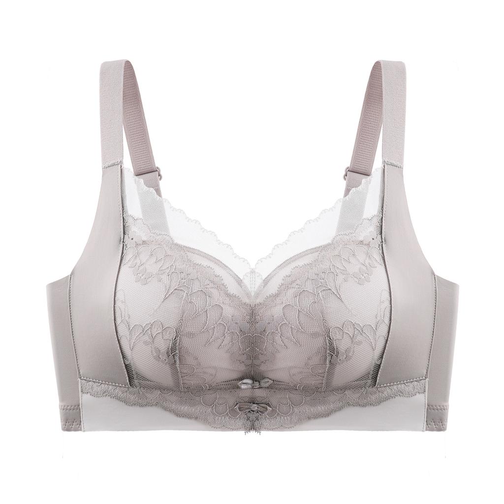 Sans baleine latérale, sans armature, sans magnétisme, petite poitrine, rassemblement et mise en valeur, grand effet push-up, soutien-gorge à fermeture avant, sous-vêtement doux en fibre de bambou vert feuille