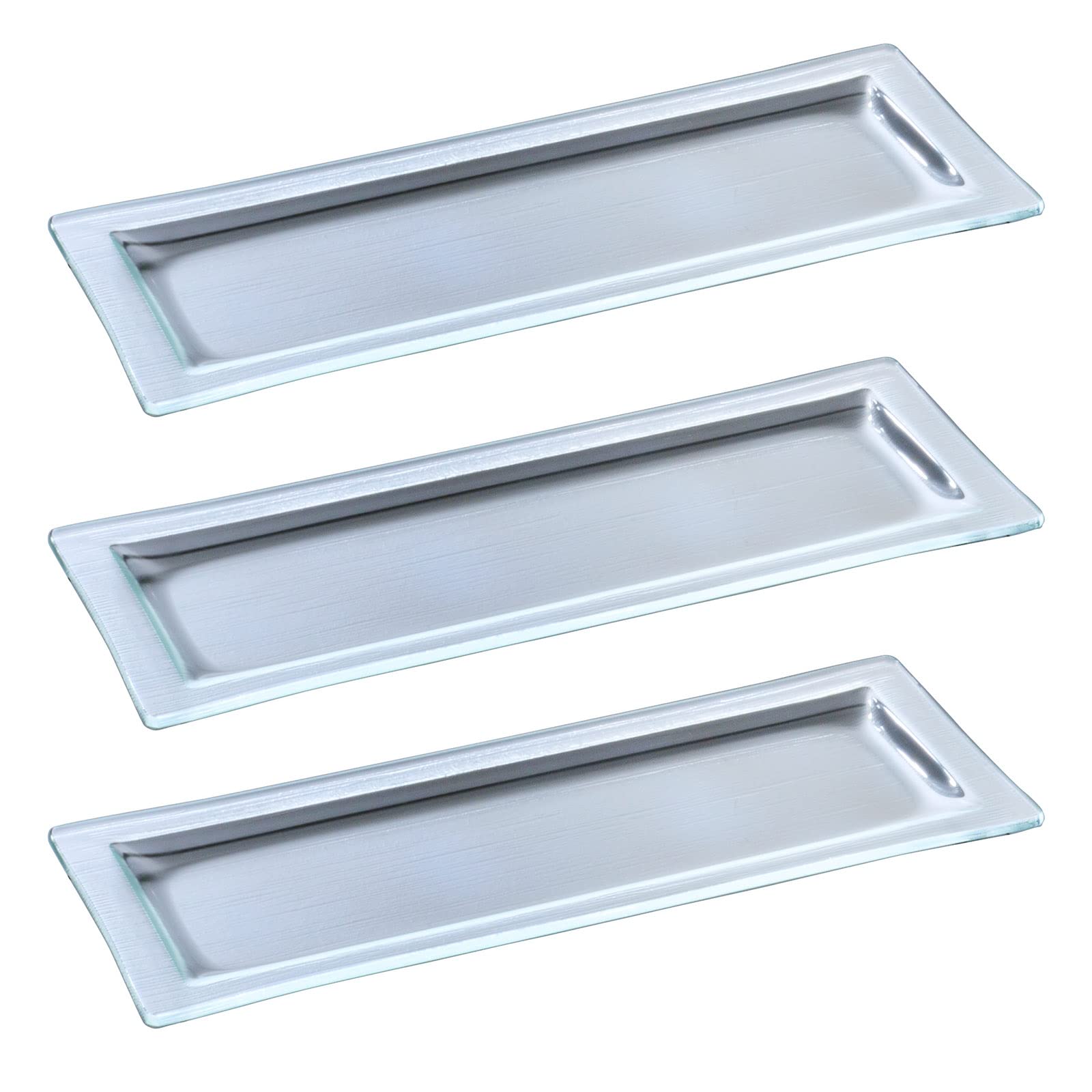 

Toyo Sasaki Glass Buffet Rectangular Set of Made in Appetizer Serving Glass Plates, Trays, Large, 3, Japan, Plates, Plates, Dishes, Tableware, KG-4002