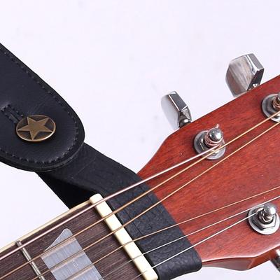 100% Brand New Guitar Neck Strap Acoustic Guitars Buckle + Cowhide