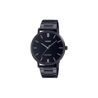 STANDARD Series Classic Simple Quartz Movement Stainless Steel Strap Japanese and Korean Watch Men's Watch Black Dial MTP-VT01B-1B