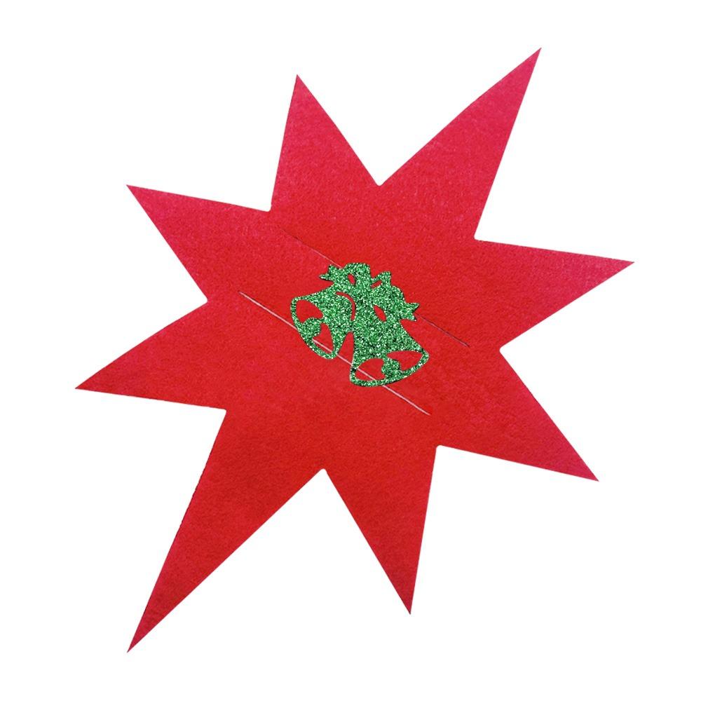 Glitter Felt Christmas Cutlery Holder Bag Washable Christmas Decoration Fork Pocket Non-Slip Table Ornaments Place Mats