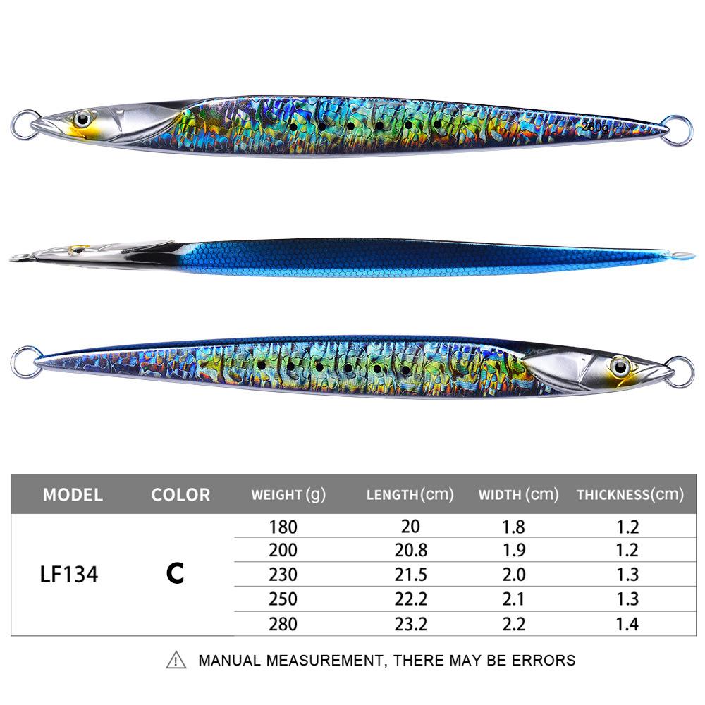 Far Gusseisenplattenköder Nanyou Meeresangeln Schnelles Nachtlicht Eisenplattenblei Fischbootangeln Biomimetischer Kunstköder 180 g-280 g