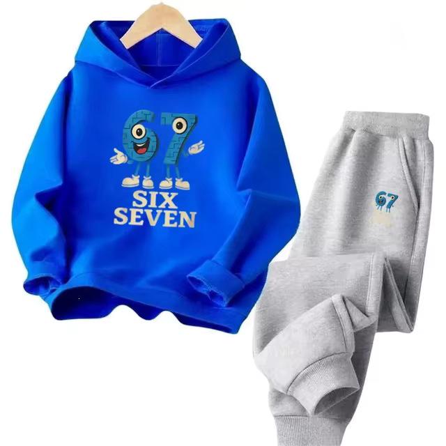 Children's Cartoon Print Sportswear Set: Hoodie & Casual Fashion Trend