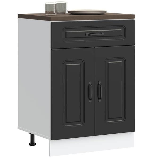 VidaXL Armoire de cuisine Kalmar noir bois d'ingénierie 853488