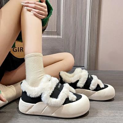Fashion Shoes Woman 2024 Trend Winter Plush Snow Boots for Women Thick Cotton Shoe for Versatile and Warm Look Design Boots