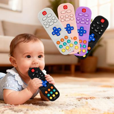 Non-Toxic Simulated Remote Control Teether Baby Pacifier Anti-Thumb-Sucking Soothing Toy For Chewing And Stress Relief