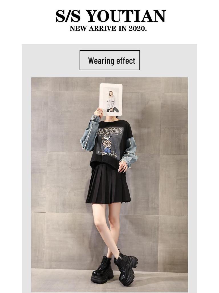 Women's Autumn 2025 Thick-Soled Hidden Heel Martin Boots - Slimming Ankle Design with Soft Sole